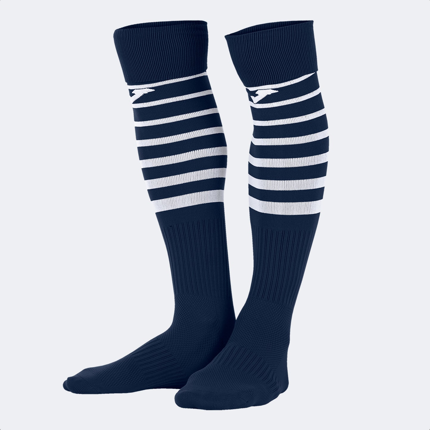 Chaussettes medias marine/blanc