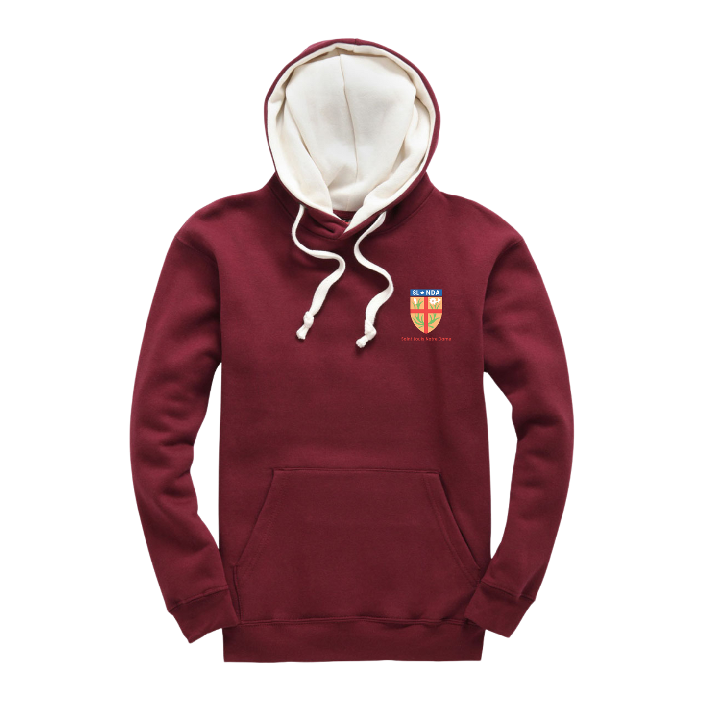 Sweat Capuche contrasté PREMIUM Burgundy