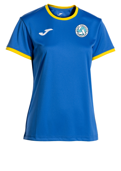 T-SHIRT F MANGA CORTA BLEU ROYAL / JAUNE