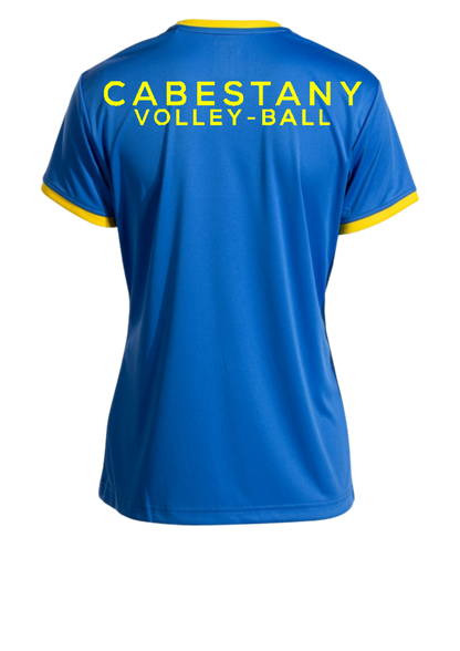 T-SHIRT F MANGA CORTA BLEU ROYAL / JAUNE