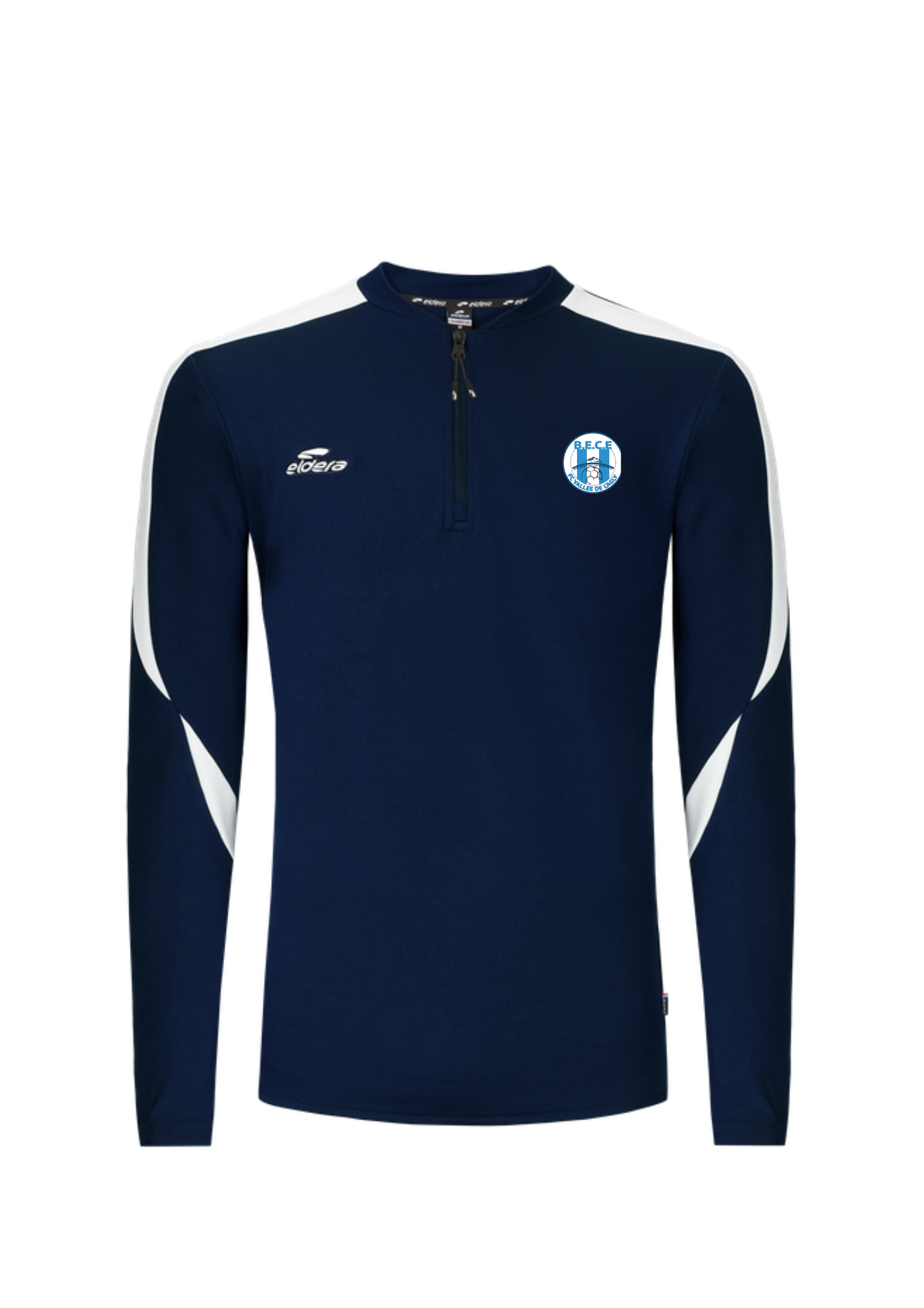 SWEAT COL ZIPPE MARINE