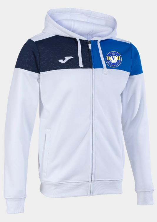Veste capuche royal/blanc